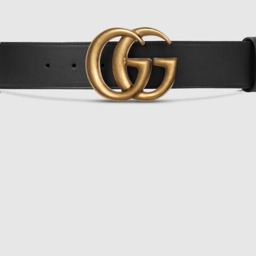 Gucci Leather Belt with Double Buckle